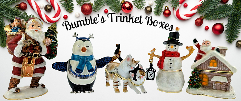 Santa, Penguin, Kitties, Snowman, Cabin Boxes