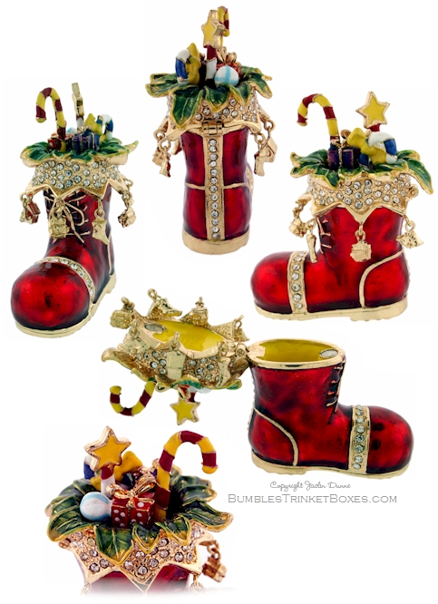 Trinket Box | Santa's Boot And Presents